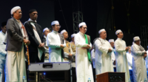 Ketua Umum GRIB JAYA Hercules Rosario Marshal dalam kegiatan halalbihalal di Lapangan Monas